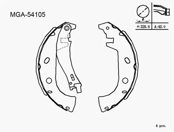 MGA 54105 | Kampana Balata Levyelı Fiat Palio Marea Weekend 96 02