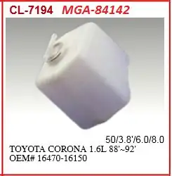 MGA 84142 | Yedek Su Deposu Toyota Corona 88 90 At171 At181