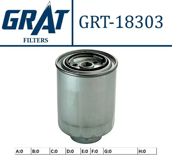 GRAT 18303 | Mazot Filtresi Toyota Hilux Nissan Navara Skystar Mitsubishi L200 Mazda Bt50 Ford Ranger 2 5d 90 14