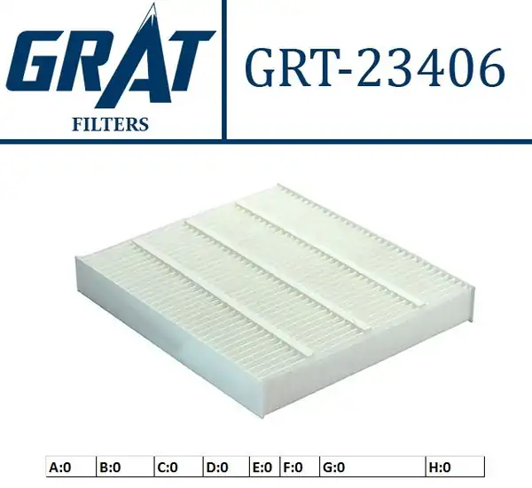 GRAT 23406 | Kabin Filtresi Honda Civic CRV Rover 400 Mitsubishi Lancer Asx Outlander Tekli 96 09