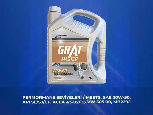 GRAT 620507 | Motor Yağı 7 Litre 20w50 Api Sl Cf 3 Adet