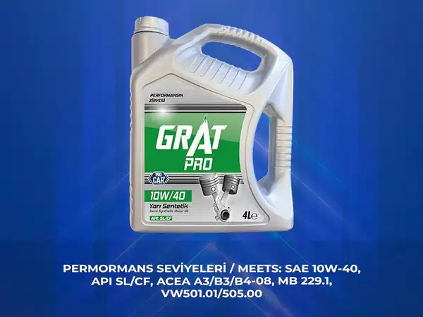 GRAT 610404 | Motor Yağı Tre 10w40 Yarı Sentetik Api Sl Cf 4 Adet