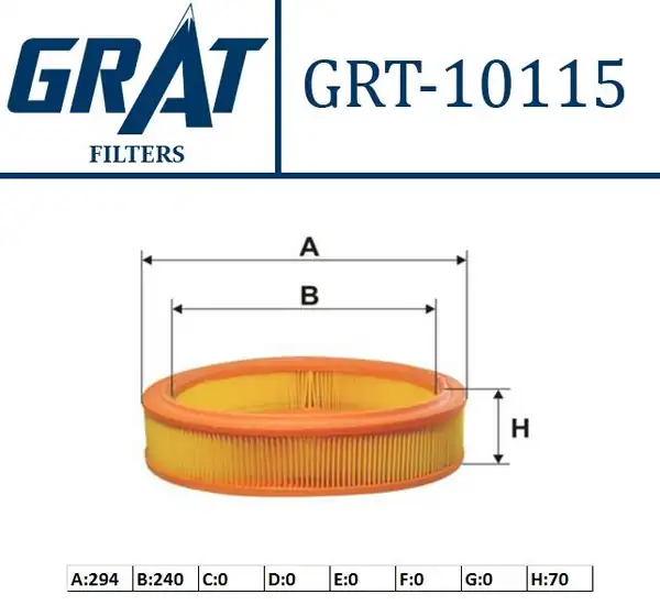 GRAT 10115 | Hava Filtresi Fiat Doblo Punto 1 2