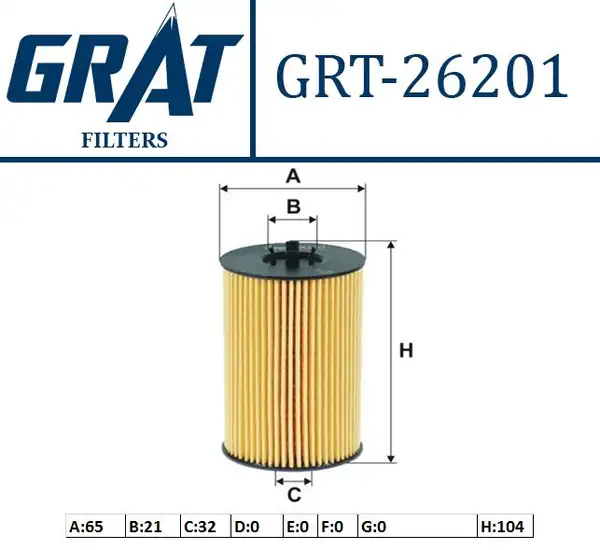 GRAT 26201 | Yağ Filtresi Audi A3 Seat Leon Ateca VW Golf VII Arteon Caddy IV Skoda Octavia 1 6 2 0 TDI 12