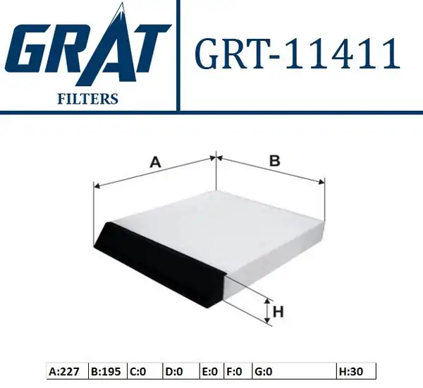 GRAT 11411 | Kabin Filtresi H 30 Renault Megane Scenic 99