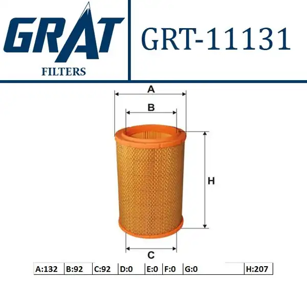 GRAT 11131 | Hava Filtresi Renault Laguna 1 9dti dCi