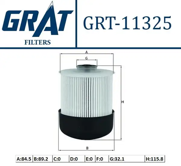 GRAT 11325 | Mazot Filtresi Renault Clio IV 12 Captur 13 Dacia Dokker 1 5 dCi Logan 1 5 dCi Lodgy Sandero