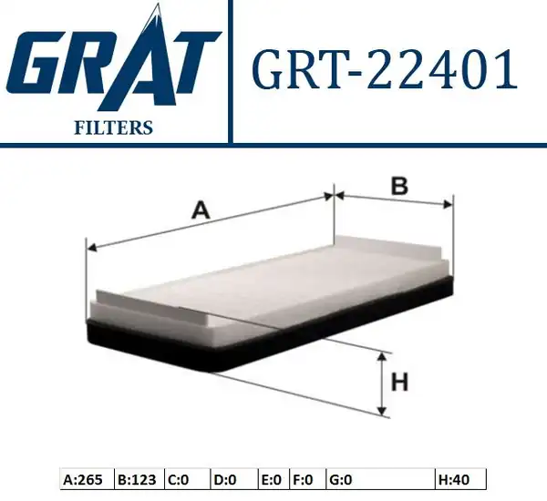 GRAT 22401 | Polen Filtresi Mercedes W210 95 00 W220 99 05