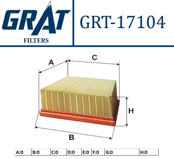 GRAT 17104 | Hava Filtresi Ford Fiesta 08 B Max 12 Courier 14 Mazda 2 1 6 Mz C-D 11