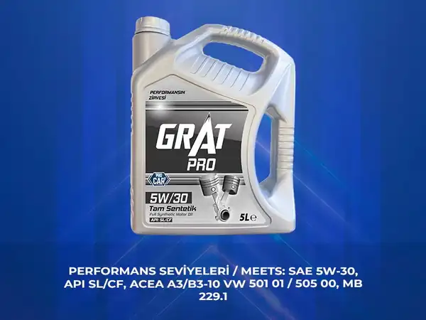 GRAT 605305 | Motor Yağı 5 Litre 5w30 Tam Sentetik Api Sl Cf 4 Adet