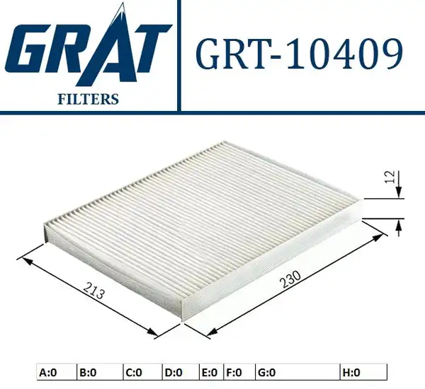 GRAT 10409 | Kabin Filtresi Fiat Palio Siena