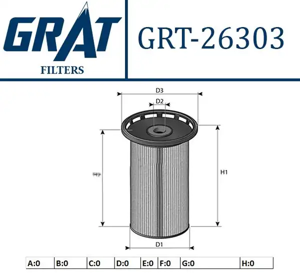 GRAT 26303 | Yakıt Filtresi Audi Q3 2 0 TDI 11 VW Passat CC 2 0 TDI 08 11 Passat 1 6 TDI 2 0 TDI 10