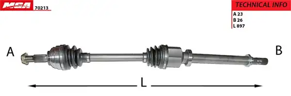 MGA 70213 | Aks Komple Sağ Abssız Clio III Modus 1 4 1 6 K4j K4m 1 5 K9k 5 Vites Robotize MCV 1 5 K9k