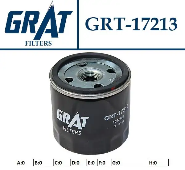 GRAT 17213 | Yağ Filtresi Ford Fiesta Focus Benzinli