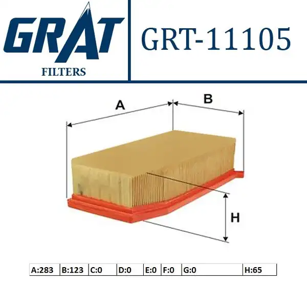 GRAT 11105 | Hava Filtresi Clio IV Duster Dokker Lodgy Symbol II Sandero II 1 2 H4b 1 5 K9k