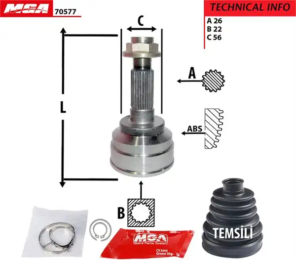 MGA 70577 | Aks Kafa Dış Kia Shuma 00 05 38 08200201