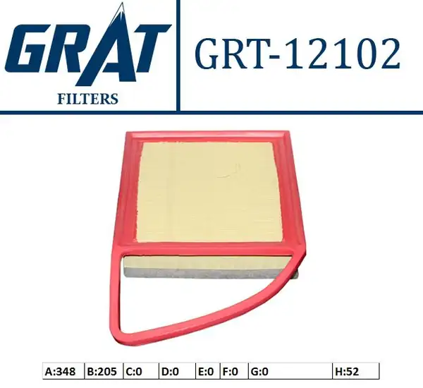 GRAT 12102 | Hava Filtresi Süngerli Peugeot Partner Berlingo 206 207 308 2008 508 Citroen C3 C4 C5 1 6 Hdi