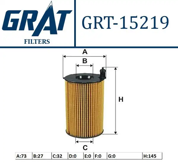 GRAT 15219 | Yağ Filtresi Audi A7 3 0 TDI 10 A8 3 0 TDI 10 Q7 3 0 TDI VW Touareg Porsche Cayenne 11
