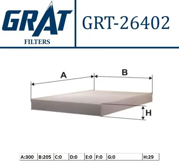 GRAT 26402 | Kabin Filtresi Audi A4 1 6 1 8t 2 0 2 4 2 5 TDCI 00 04 A6 1 8 2 0 2 4 97 05