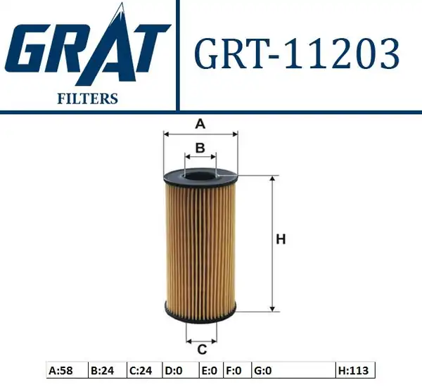 GRAT 11203 | Yağ Filtresi Laguna III Megane III IV Traffic II III Master II III Qashqai X Traıl T32