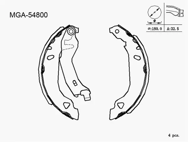 MGA 54800 | Kampana Balata Levyelı Fiat Tempra Tipo Punto 93 00