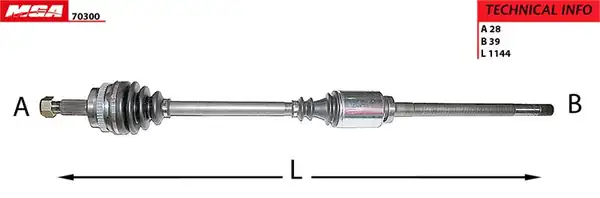 MGA 70300 | Aks Komple Sağ ABS li Master II 2 5 G9u