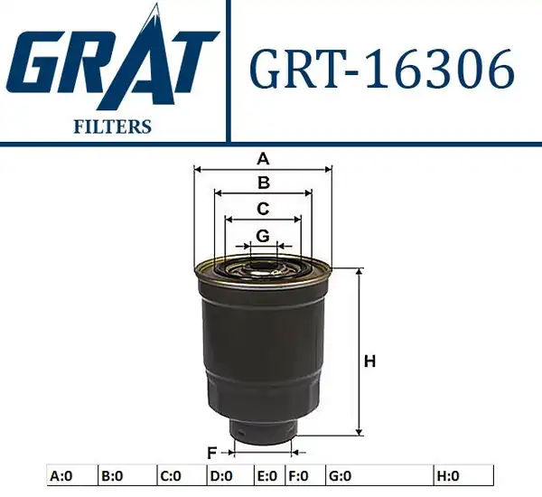 GRAT 16307 | Mazot Filtresi Hyundai H100 Starex 98 08 Mitsubishi L300 L200