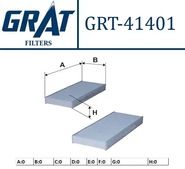 GRAT 41401 | Kabin Filtresi Tekli Nissan Navara D40 2 5 dCi Pathfinder R51 2 5 dCi