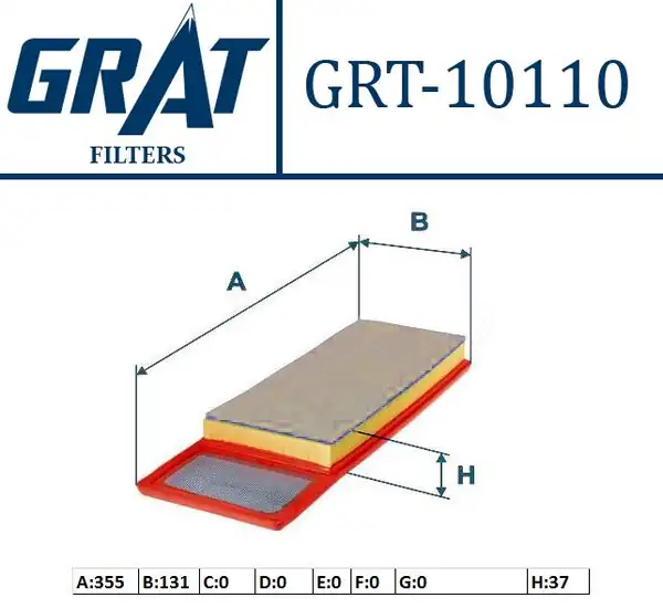 GRAT 10110 | Hava Filtresi Fiat Doblo Panda Punto Punto Evo 500l Linea Fiorino 1 3 JTD Nemo 1 3d 75ps Bipper