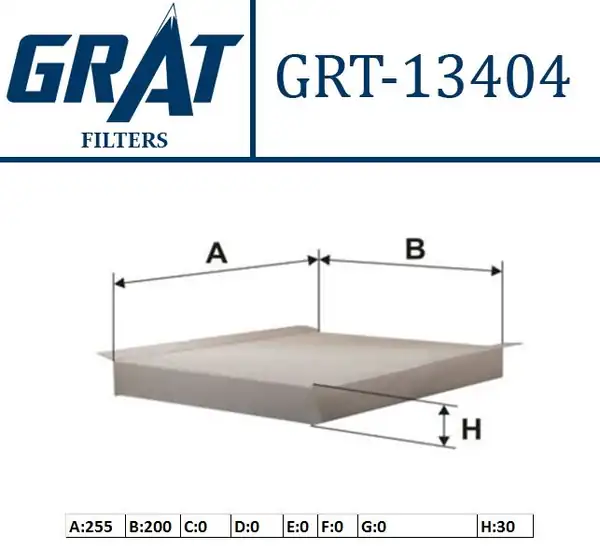 GRAT 13404 | Kabin Filtresi Citroen Xsara 1 6i 1 8i 16v Picasso 1 6i 1 8i 16v