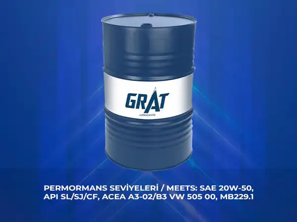 GRAT 620500 | Motor Yağı 180 Kg Varil 20w 50 Api Sl Cf
