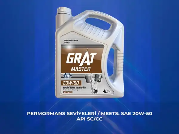 GRAT 620514 | Motor Yağı 4 Litre 20w 50 4 Api Sc CC 4 Adet
