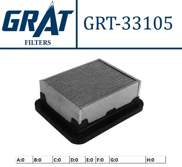 GRAT 33105 | Hava Filtresi Daihatsu Hıjet Towner Piaggio 1 0 95
