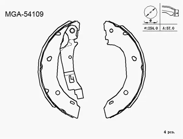 MGA 54109 | Kampana Balata Fiat Ducato 02 06 Peugeot Boxer Citroen Jumper 2 8 02 06