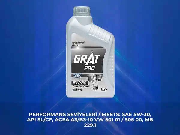 GRAT 605301 | Motor Yağı 1 Litre 5w30 Tam Sentetik Api Sl Cf 12 Adet