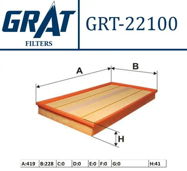 GRAT 22100 | Hava Filtresi Mercedes Om646 651 Viano Vito 109 111 115 CDI Viano CDI