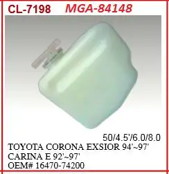 MGA 84148 | Yedek Su Deposu Toyota Corona 92 97 At191