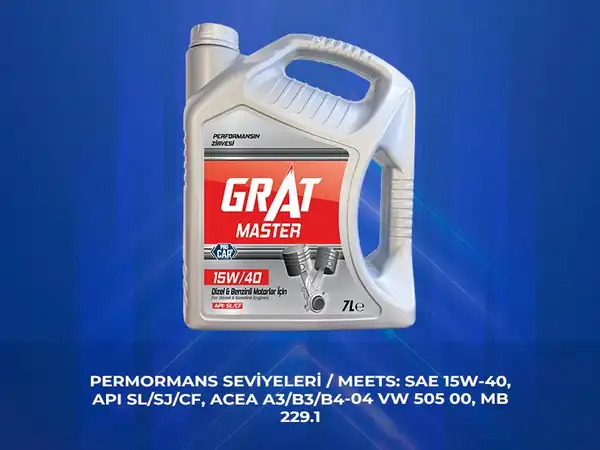 GRAT 615407 | Motor Yağı 7 Litre 15w40 Api Sl Cf 3 Adet