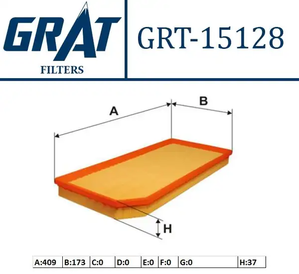 GRAT 15128 | Hava Filtresi VW Golf V 04 Jetta III 05 Passat 05 Axx Bpy BWA