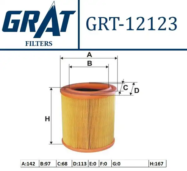 GRAT 12123 | Hava Filtresi Peugeot 106 306 Partner Citroen Saxo 1 4