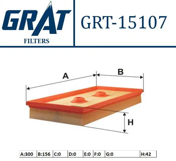 GRAT 15107 | Hava Filtresi VW Golf 04 09 Passat 06 11 Audi A3 04 08 Skoda Octavia 04 08 Bag Blp BLF