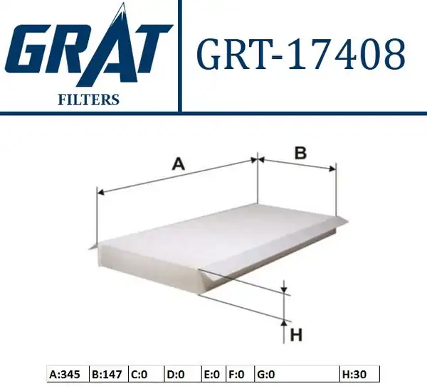 GRAT 17408 | Kabin Filtresi Ford Fiesta 95 02 Ka 96