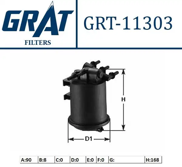 GRAT 11303 | Yakıt Filtresi Renault Megane Laguna Kangoo 1 9dci
