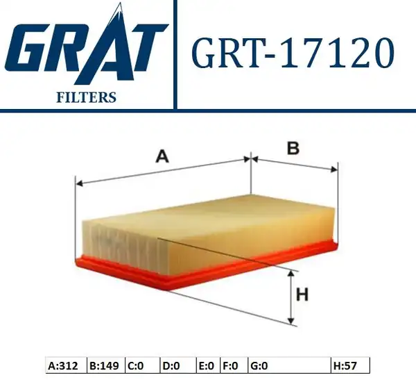 GRAT 17120 | Hava Filtresi Kuru Ford Transit T15