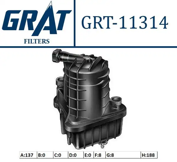 GRAT 11314 | Mazot Filtresi Kapalı Tip Clio III Modus 1 5 K9k