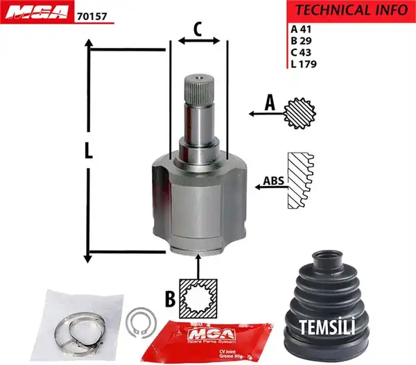 MGA 70157 | Aks Kafası Dış Sol Mafsalli Fiat Ducato Peugeot Boxer Citroen Jumper 2 2mjtd 2 3mjtd 3 0mjtd 06