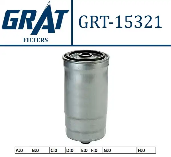 GRAT 15321 | Mazot Filtresi VW Passat 1 9 TDI Audi A4 1 9 TDI Volvo 850 S70 V70 D5252t