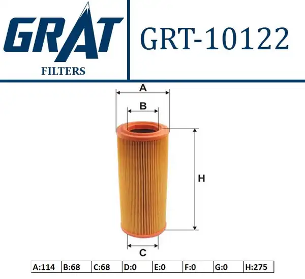 GRAT 10122 | Hava Filtresi Fiat Punto 1 9jtd