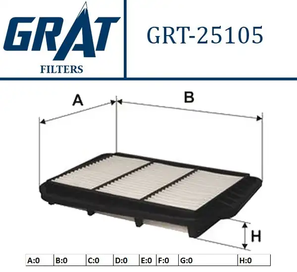 GRAT 25105 | Hava Filtresi Chevrolet Lacetti 04 10 Nubira 05