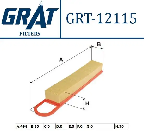 GRAT 12115 | Hava Filtresi Peugeot 308 1 4 1 6 16v